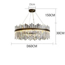 GobekUsa Crystal Chandelier Pendant Light for Living Room Bedroom Ceiling, Luxury Indoor Lighting