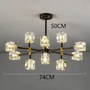 GobekUsa Crystal Chandelier Pendant Light for Living Room Bedroom Ceiling, Luxury Indoor Lighting