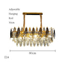 GobekUsa Crystal Chandelier Pendant Light for Living Room Bedroom Foyer