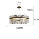 GobekUsa Crystal Chandelier Pendant Light for Living Room Bedroom Ceiling, Luxury Indoor Lighting