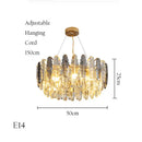GobekUsa Crystal Chandelier Pendant Light for Living Room Bedroom Foyer