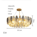 GobekUsa Crystal Chandelier Pendant Light for Living Room Bedroom Foyer