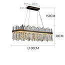 GobekUsa Crystal Chandelier Pendant Light for Living Room Bedroom Ceiling, Luxury Indoor Lighting