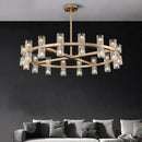 GobekUsa Crystal Chandelier Pendant Light for Living Room Dining Room Ceiling Lighting