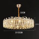 GobekUsa Crystal Chandelier Pendant Light for Living Room Dining Room Ceiling Lighting