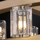 GobekUsa Crystal Chandelier Pendant Light for Living Room Dining Room Ceiling Lighting