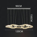 GobekUsa Crystal Chandelier Pendant Light for Living Room Dining Room Ceiling Light