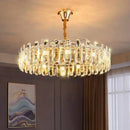 GobekUsa Crystal Chandelier Pendant Light for Living Room Dining Room Ceiling Lighting
