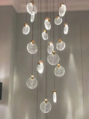 GobekUsa Crystal Chandelier Pendant Light for Luxury Staircase