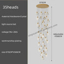 GobekUsa Crystal Chandelier Pendant Light for Luxury Staircase