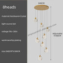 GobekUsa Crystal Chandelier Pendant Light for Luxury Staircase
