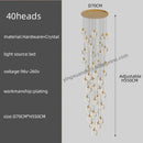 GobekUsa Crystal Chandelier Pendant Light for Luxury Staircase