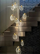 GobekUsa Crystal Chandelier Pendant Light for Luxury Staircase