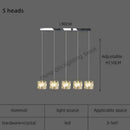 GobekUsa Crystal Chandelier Pendant Light for Modern Indoor Dining and Kitchen Lighting