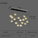 GobekUsa Crystal Chandelier Pendant Light for Modern Indoor Dining and Kitchen Lighting
