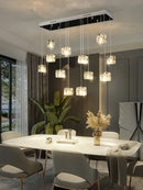 GobekUsa Crystal Chandelier Pendant Light for Modern Indoor Dining and Kitchen Lighting