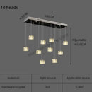 GobekUsa Crystal Chandelier Pendant Light for Modern Indoor Dining and Kitchen Lighting