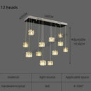 GobekUsa Crystal Chandelier Pendant Light for Modern Indoor Dining and Kitchen Lighting