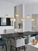 GobekUsa Crystal Chandelier Pendant Light for Modern Indoor Dining and Kitchen Lighting