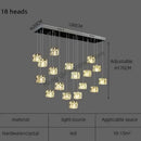 GobekUsa Crystal Chandelier Pendant Light for Modern Indoor Dining and Kitchen Lighting