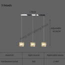 GobekUsa Crystal Chandelier Pendant Light for Modern Indoor Dining and Kitchen Lighting