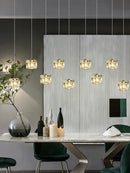 GobekUsa Crystal Chandelier Pendant Light for Modern Indoor Dining and Kitchen Lighting