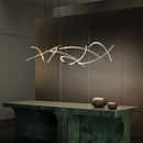 GobekUsa Crystal Chandelier Pendant Light for Stairs Living Room Kitchen Island Dining Bar