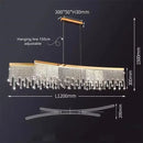 GobekUsa Crystal Chandelier Pendant Light LED Fixture for Living Dining Room Glamorous Home Decor