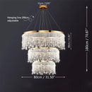 GobekUsa Crystal Chandelier Pendant Light LED Fixture for Living Dining Room Glamorous Home Decor