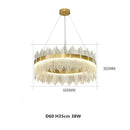 GobekUsa Crystal Chandelier Pendant Light Modern Luxury Dining Room Bedroom Lamp