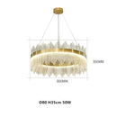 GobekUsa Crystal Chandelier Pendant Light Modern Luxury Dining Room Bedroom Lamp