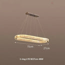 GobekUsa Crystal Chandelier Pendant Lights Dimmable LED Oval Lustre Hang Lamp
