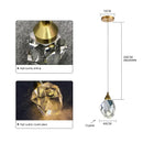 GobekUsa Crystal Chandelier Pendant Lights for Dining Room & Bedroom