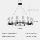 GobekUsa Crystal Chandelier Pendant Lights - Luxury LED Lighting for Living Room