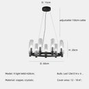 GobekUsa Crystal Chandelier Pendant Lights - Luxury LED Lighting for Living Room