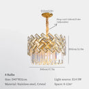 GobekUsa Crystal Chandelier Pendant Lights, Modern Luxury Ceiling Lamp for Home Decoration