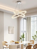 GobekUsa Crystal Chandelier Ring - Elegant Light Luxury for Living Room, Dining Room & Bedroom