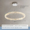 GobekUsa Crystal Chandelier Ring - Elegant Light Luxury for Living Room, Dining Room & Bedroom