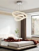 GobekUsa Crystal Chandelier Ring - Elegant Light Luxury for Living Room, Dining Room & Bedroom
