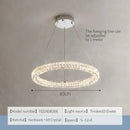GobekUsa Crystal Chandelier Ring - Elegant Light Luxury for Living Room, Dining Room & Bedroom
