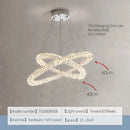 GobekUsa Crystal Chandelier Ring - Elegant Light Luxury for Living Room, Dining Room & Bedroom