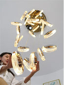 GobekUsa Crystal Chandelier Ring Lamp for Various Spaces