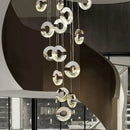 GobekUsa Crystal Chandelier Ring Lamp for Various Spaces
