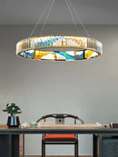 GobekUsa Crystal Chandelier Ring Light Modern Elegant Dining Living Room Lighting