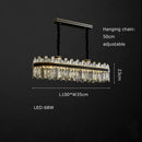GobekUsa Crystal Chandelier Round Light Fixture for Luxury Living Room Décor