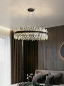 GobekUsa Crystal Chandelier Round Light Fixture for Luxury Living Room Décor