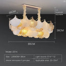 GobekUsa Crystal Chandelier Shell Lamp: Luxury Nordic Design for Living Room, Bedroom, Hall