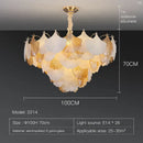 GobekUsa Crystal Chandelier Shell Lamp: Luxury Nordic Design for Living Room, Bedroom, Hall
