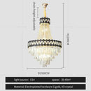 GobekUsa Crystal Chandelier Spiral Staircase Hall Lamp Duplex Living Room Hardware Texture