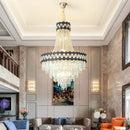 GobekUsa Crystal Chandelier Spiral Staircase Living Room Lamp Texture Design